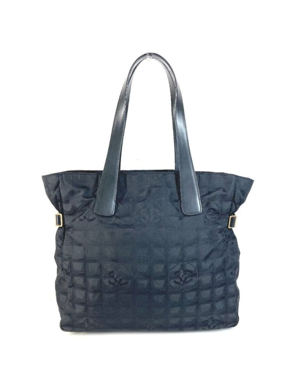 Chanel Shoulder Bag New Travel Line GM Leather Nylon Black
